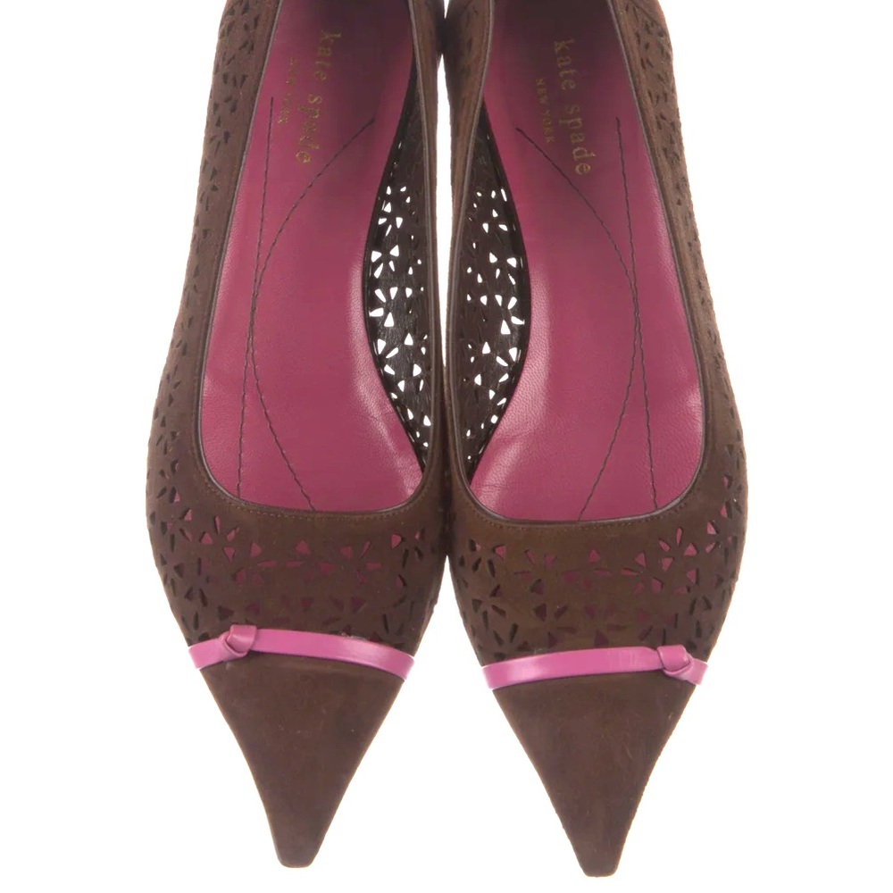 Kate Spade cutout suede flats